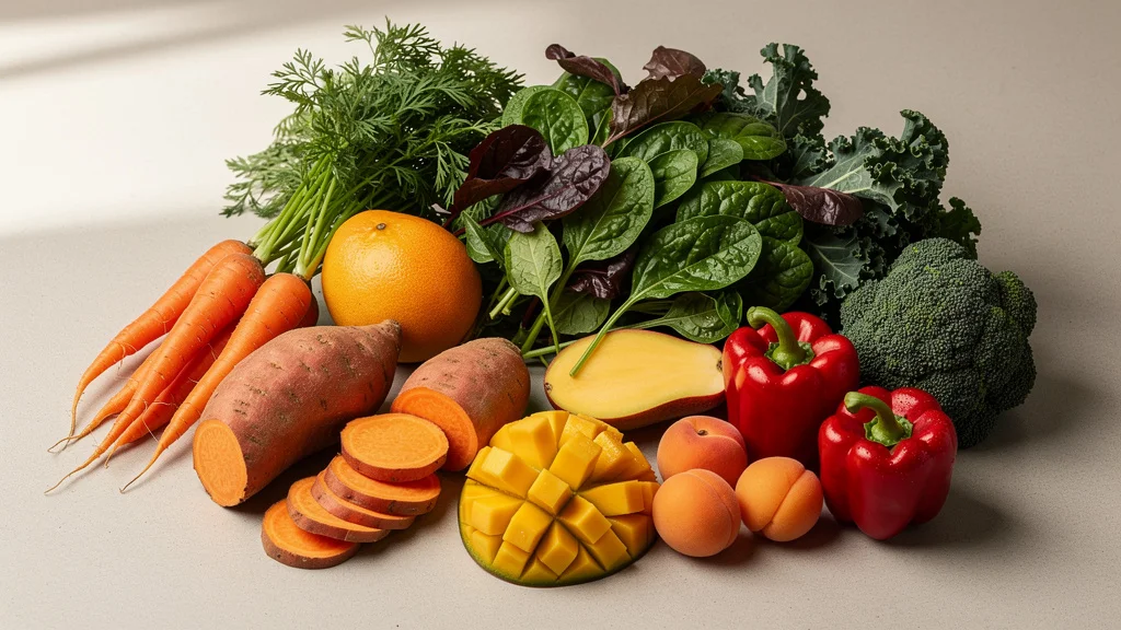 Fresh vegetables rich in vitamin A