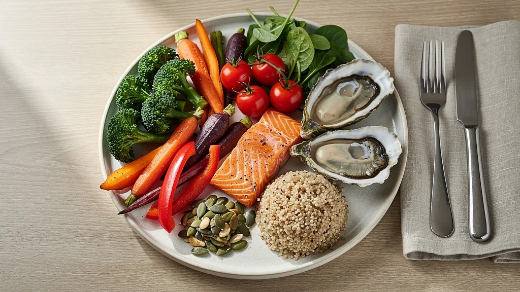 Nutrient-rich meal supporting skin health