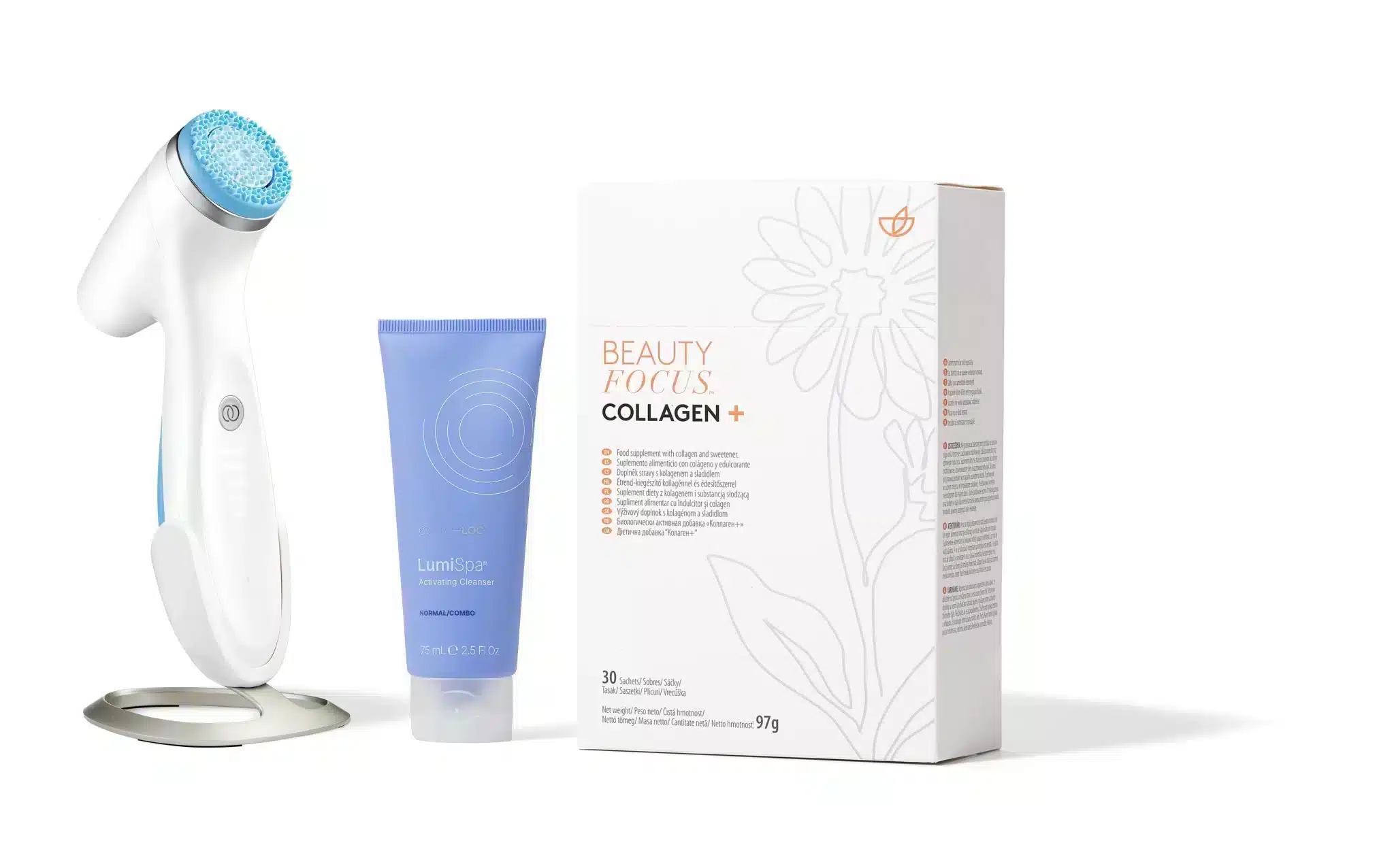 Collagen+ ja LumiSpa iO -järjestelmä Kit (Suomi)